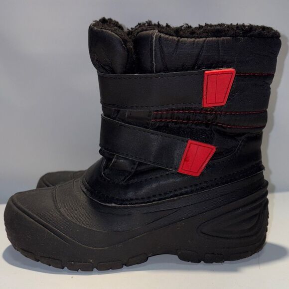 Wonder Nation Black Kids Snow Boots - Picture 4 of 7